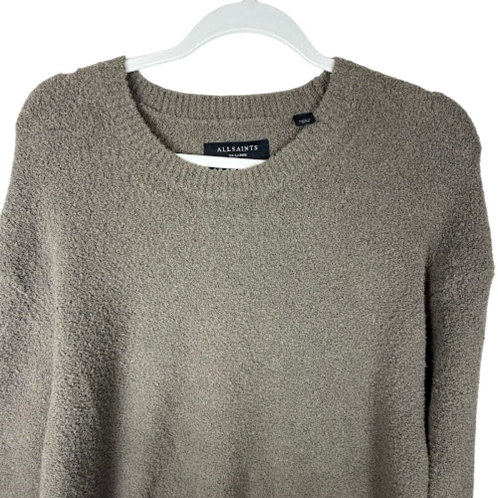 AllSaints‎ Men's Eamont Sweater XXL Grey Bouclé Textured Knit Oversized 2XL $169